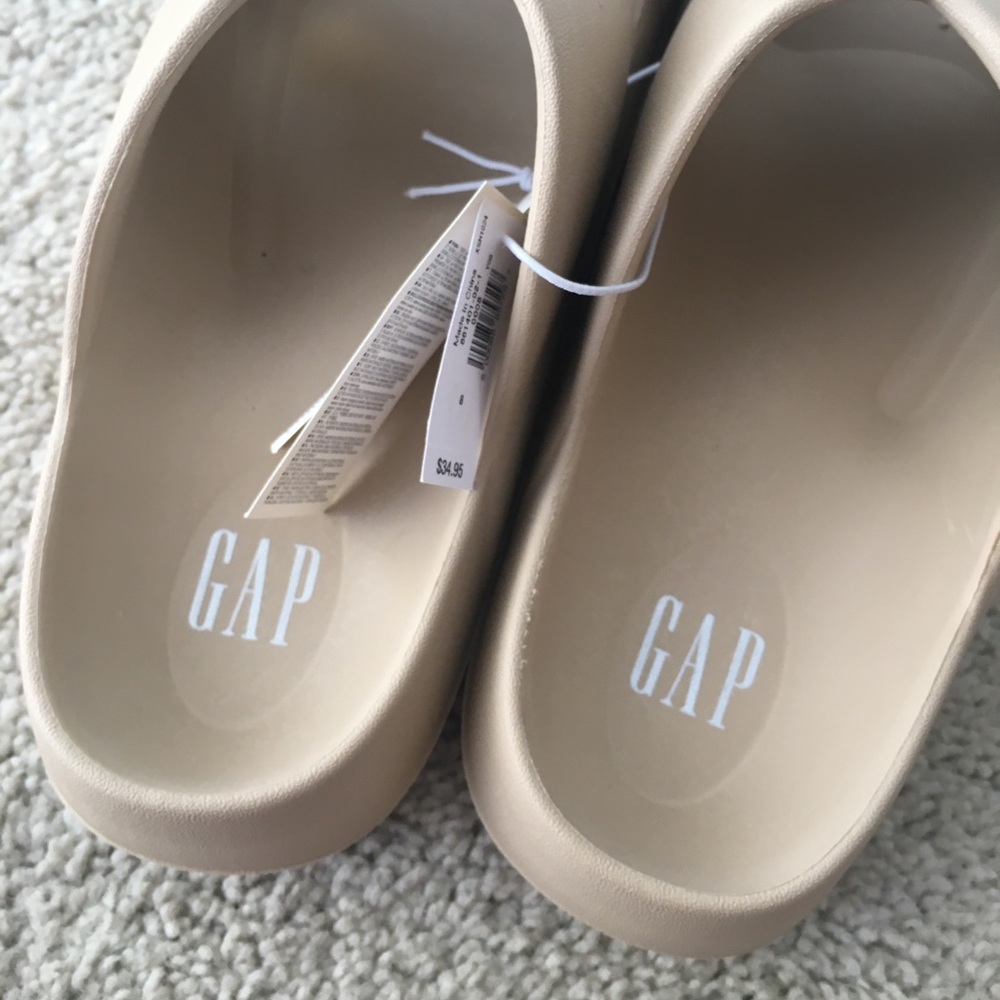 GAP Beige Crisscross Slide Sandals - Picture 6 of 12